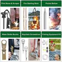 Bochen Professionnel 18 En 1 Kits D'urgence Cool Gadgets Tactiques Pour Camping En Plein Air Chasse Pêche Survie Gear Kit