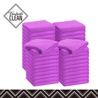 Serviette en microfibre sans bords 500 GSM antimicrobienne à séchage rapide, absorbante, pour le nettoyage automobile, couleur violette