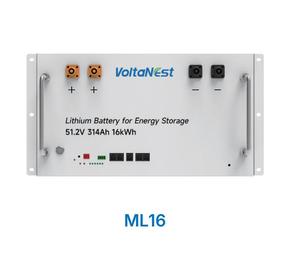 VoltaNest 51.2V 314Ah 16kWh LFP แบตเตอรี่ลิเธียมสำหรับเก็บพลังงานแสงอาทิตย์แบบเสียบปลั๊กใช้งานได้ทันที สำหรับที่อยู่อาศัย แบบเรียงซ้อน - Product Image 6