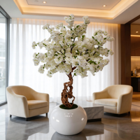 Nouvel arbre artificiel Chicostar haut de gamme en plastique de 185 cm, fleurs de cerisier, pour la décoration intérieure, la maison, l'école, les fêtes, les mariages, les boutiques
