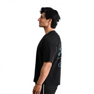 Camiseta Moderna de Manga Corta para Hombre, 100% Algodón, Estampada, Corte Holgado, Transpirable, Estilo Urbano, Informal, para Verano - Product Image 4