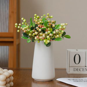 Mo Hua Ge Bayas Artificiales Pequeñas, Frutas Decorativas para el Hogar, Moldeadas por Inyección de Plástico Blando, Accesorios para Bodas - Product Image 1
