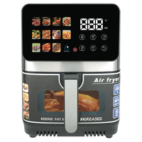 Friteuse numérique moderne en acier inoxydable avec prise standard UE-UK-US, grande capacité, tiroir à frites amovible et grille pour voiture et camping-car