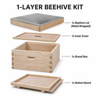 Imkerei-Bienenstock - 10-Rahmen Neuseeland-Kiefer Unmontierter Holz-Langstroth-Bienenstock für Imkereibedarf