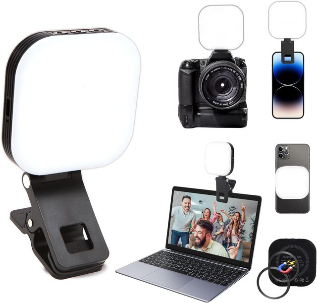 Magnetic LED Fill Light for Mobile Phone 5W Brightness Selfie Studio Photography Video with Clip for Photos & Videos Photography