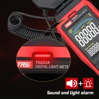 TA632A TA632B Photomètre numérique Luxmètre à sonde détachable pour illuminomètre de photographie Testeur environnemental Lux/Fc