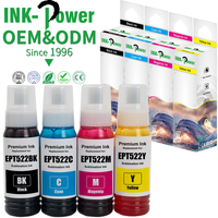 Tinta Sublimasi Eco Tinta-POWER EPT 522 Premium Warna Kompatibel Isi Ulang Botol untuk Printer Epson Eco Tank