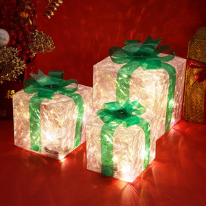 2026 Boîte-cadeau lumineuse transfrontalière pour Noël et le Festival Qixi, lumières décoratives à changement de couleur, décoration de vitrine de centre commercial en PVC - Product Image 6