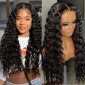 12A sans colle HD dentelle 13x4 perruques frontales complètes cheveux humains prêts à porter pour les femmes préplumées crépus bouclés <span class=keywords><strong>perruque</strong></span> avec des cheveux de bébé prédécoupés - Product Image 4