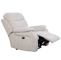 Fauteuil inclinable électrique en tissu gris clair, canapé inclinable simple avec repose-pieds pour salon, chambre à coucher, meubles de maison