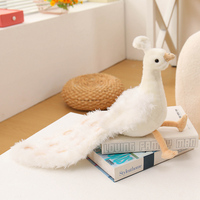 Peluche Super Douce en Coton PP Série Paon 31cm-50cm, Anti-Stress, Cadeau de Mariage avec Belles Ailes Réalistes