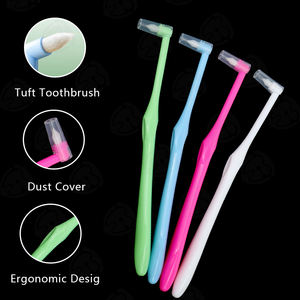 Nettoyage en profondeur touffe unique brosse à <span class=keywords><strong>dents</strong></span> à poils coniques doux soins des prothèses dentaires brosse interdentaire orthodontique - Product Image 2