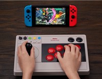 Joystick Arcade 8Bitdo V3 para Switch / Lite / PC con Vibración, Diseño Ergonómico, Mapeo de Botones Personalizable, 2.4G