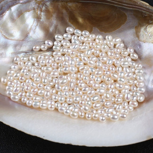 ไข่มุกน้ำจืดธรรมชาติทรงข้าว ขนาด 5-6 มม. สีขาว สำหรับทำต่างหู จี้ และเครื่องประดับ ขายส่ง - Product Image 3