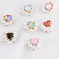 Coeur perle Western argile douce népalais perceuse boule trou droit perles bricolage téléphone porte-clés collier accessoires acrylique en vrac
