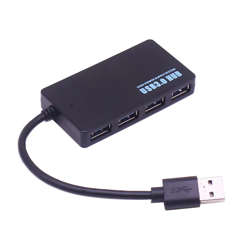 Wholesale Kecepatan Tinggi Mini USB 3.0 Hub Adaptor Eksternal 4 Port Adaptor Splitter USB Expander untuk Laptop PC Komputer Aksesoris