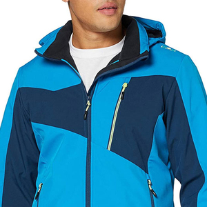 Custom New Design Light Weight <b>Men</b> Hooded Softshell <b>Jacket</b> with Zipper Waterproof & Breathable Stand Collar OEM Service Winter - Product Image 5