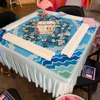 Mahjong américain moderne de luxe en acrylique pour l'été, 160 tuiles, motif Hibiscus Flamant rose, jeu de table de loisirs pour 4 joueurs