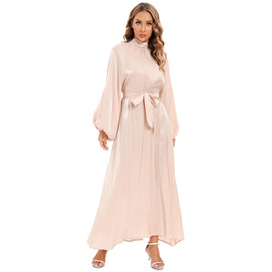 Vestidos Elegantes para Mujer, Vestido de Poliéster de Manga Larga, Nuevos Vestidos Modestos con Bolsillos Laterales - Product Image 2