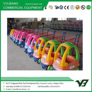 Xe đẩy mua sắm trẻ em thiết kế mới dễ thương, chống thấm nước, gấp gọn, sản xuất tại Trung Quốc, chất liệu nhựa bền, lưới kim loại thép, dùng cho siêu thị - Product Image 4