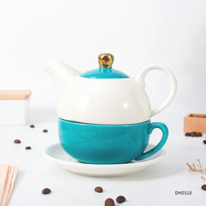 Service à thé en céramique blanche grande capacité, style européen, avec tasses, pour le thé de l'après-midi, idéal pour offrir - Product Image 2