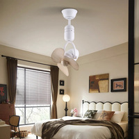 Ventilateur de plafond intelligent Human Centric Lighting, rotation à 120 degrés, moteur DC, 5 vitesses, 16 pouces, petit ventilateur de plafond