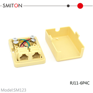 Boîte <span class=keywords><strong>de</strong></span> jonction téléphonique RJ11 à 4 cœurs, montage en surface, 6 broches, Rosette - Product Image 6