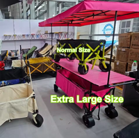 Chariot de marché extérieur personnalisé avec logo, grande table 167*60, auvent imperméable, pour marché nocturne, nouveau modèle allongé et élargi à quatre roues, noir