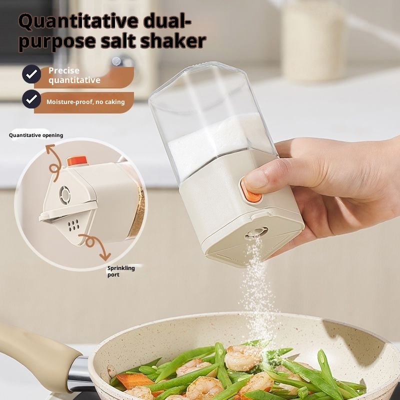 European Kitchen Glass Spice Shaker Seasoning Bottles Double-Mouthed Multifunction Printing Fresh-Keeping Party Spice Carton