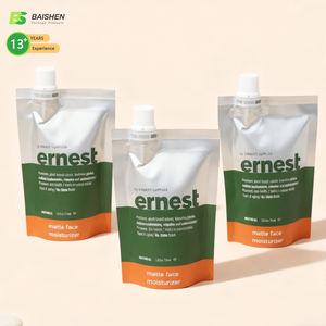 Sacchetto Riutilizzabile con Beccuccio da 8 oz <span class=keywords><strong>in</strong></span> <span class=keywords><strong>PET</strong></span>, Busta Stand-Up con Beccuccio Antigoccia per Uso Alimentare e Servizio di Ristorazione - Product Image 1