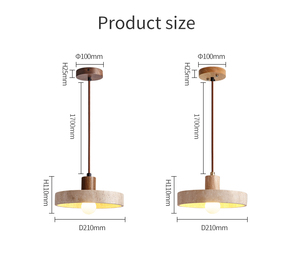 Màu vàng travertine kem tối giản ánh sáng mặt dây chuyền cho nhà hàng thanh hành lang phòng ngủ đầu giường-Lối đi sáng tạo retro đá cao cấp - Product Image 6