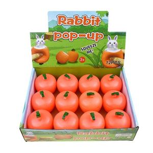 Juguete Antiestrés de Conejo de Pascua con Zanahoria, Juguete Blandito de Conejo para Apretar, Regalo de Pascua para Niños y Adultos, Alivio de la Ansiedad, Recuerdos para Fiestas - Product Image 1