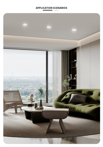 Spot LED encastré moderne en acrylique <span class=keywords><strong>avec</strong></span> douille GU10 pour salon et bureau - Product Image 5