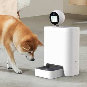 Distributeur <span class=keywords><strong>de</strong></span> nourriture intelligent pour animaux <span class=keywords><strong>de</strong></span> compagnie ChongxinIOT Wifi, capacité 5L, appel vidéo bidirectionnel, reconnaissance IA, design étanche, alimentation à distance, plastique - Product Image 4