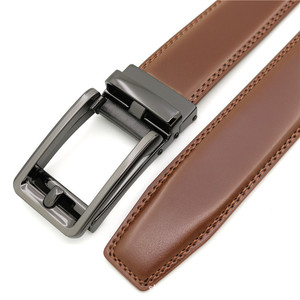 Vente chaude logo personnalisé nouveaux hommes décontracté affaires à cliquet en <span class=keywords><strong>cuir</strong></span> véritable boucle automatique <span class=keywords><strong>ceinture</strong></span> réglable - Product Image 3