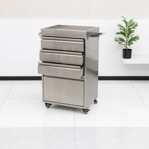 عربة أدوات متخصصة من الفولاذ المقاوم للصدأ لصالونات الشعر ومحلات الحلاقة ، والمعروفة أيضًا باسم عربة قضيب بيرم - Product Image 3