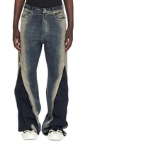 CrazyMaker hommes nouveau à la mode personnalisé Denim tissu jambe droite large jambe pantalon DTG brodé motif rue Denim pantalon
