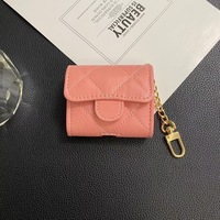 Étui universel rectangulaire en cuir PU pour écouteurs, porte-clés pour Apple AirPods Pro, style luxueux, entièrement fait main