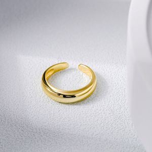 Anillo delicado apilable de oro de 18k chapado en plata 925 de alta calidad y moda, talla única, para mujer, marca Dylam Simple Low Moq - Product Image 5
