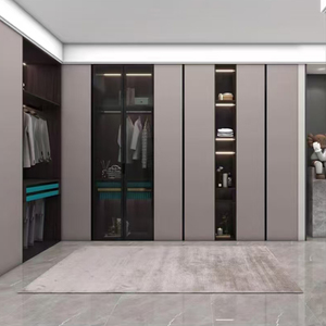 Armarios de Dormitorio Principales de Madera Minimalistas Pintados a Mano Profesionalmente en Gris Premium de YALIG - Product Image 5