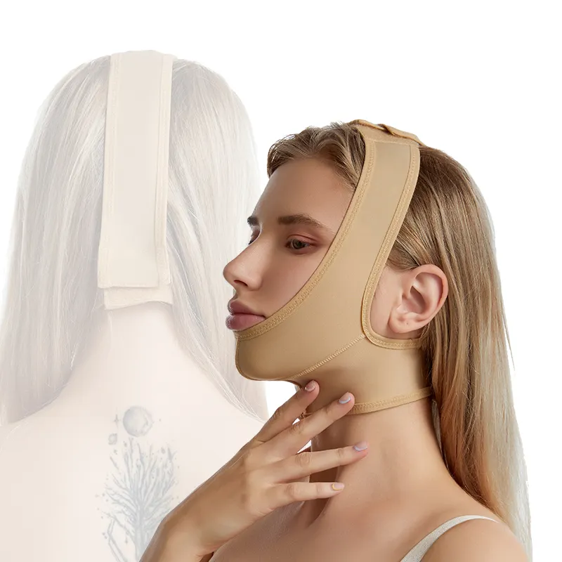 Women Thin Elastic Lifting Mask Faja Mentonera Facial Strap Correction Double Second Chin Reducer V Line Face Lifting Bandage