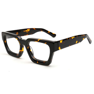 Marco de gafas ópticas vintage unisex éxito de ventas MA64 logotipo personalizado bisel grueso acetato claro o negro lente para lectura - Product Image 2