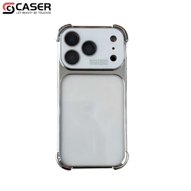 Ins Minimalist Electroplated Acrylic Phone Case Full Protective Shockproof Cover for iPhone 13-17 Series