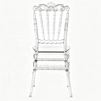Chaise Chiavari Napoléon en résine transparente moderne, chaise de banquet de luxe pour mariage