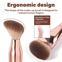Pinceau de maquillage professionnel MAANGE en gros, personnalisé, marque privée, 1 pièce, pour poudre et fond de teint