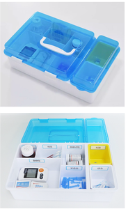 Caixa De Armazenamento Médico Do Medidor De Glicose No Sangue PP Medidor De Glicose No Sangue Portátil Organizador Caixa De Armazenamento Particionada - Product Image 3
