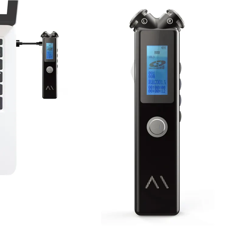 Enregistreur vocal numérique 8G Dictaphone Audio MP3 Mini enregistreur de son micro