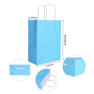 <b>Small</b> Take Away <b>White</b> Kraft Paper Party Gift <b>Bag</b> for Goodie - Product Image 4