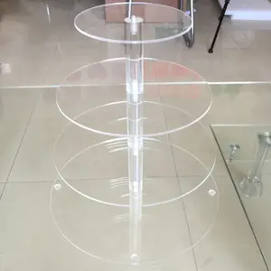 4 tầng vòng hình dạng Acrylic bánh đứng