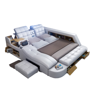 Nuovo <span class=keywords><strong>Letto</strong></span> Moderno Europeo Bianco Multifunzionale Smart Queen Convertibile Reclinabile per <span class=keywords><strong>Camera</strong></span> <span class=keywords><strong>da</strong></span> <span class=keywords><strong>Letto</strong></span> - Product Image 3